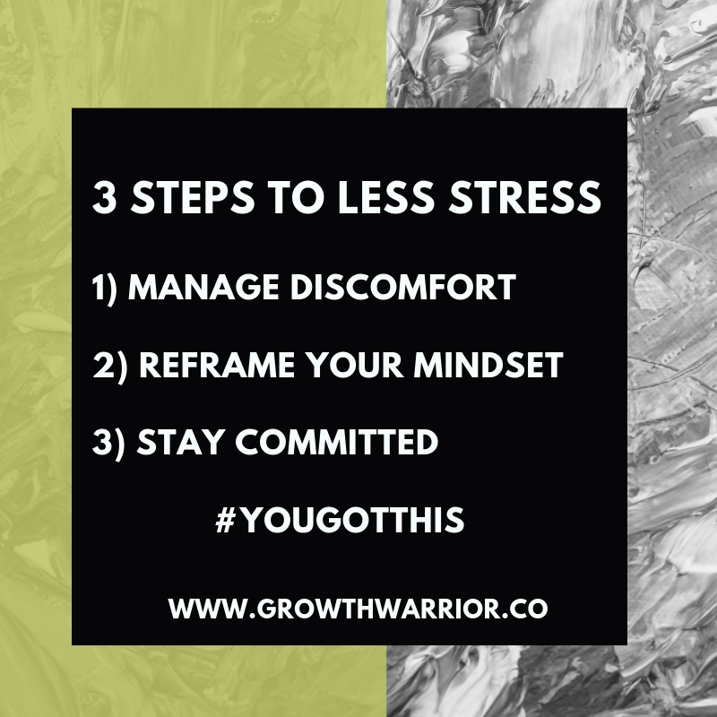A picture of some steps to help you manage stress.