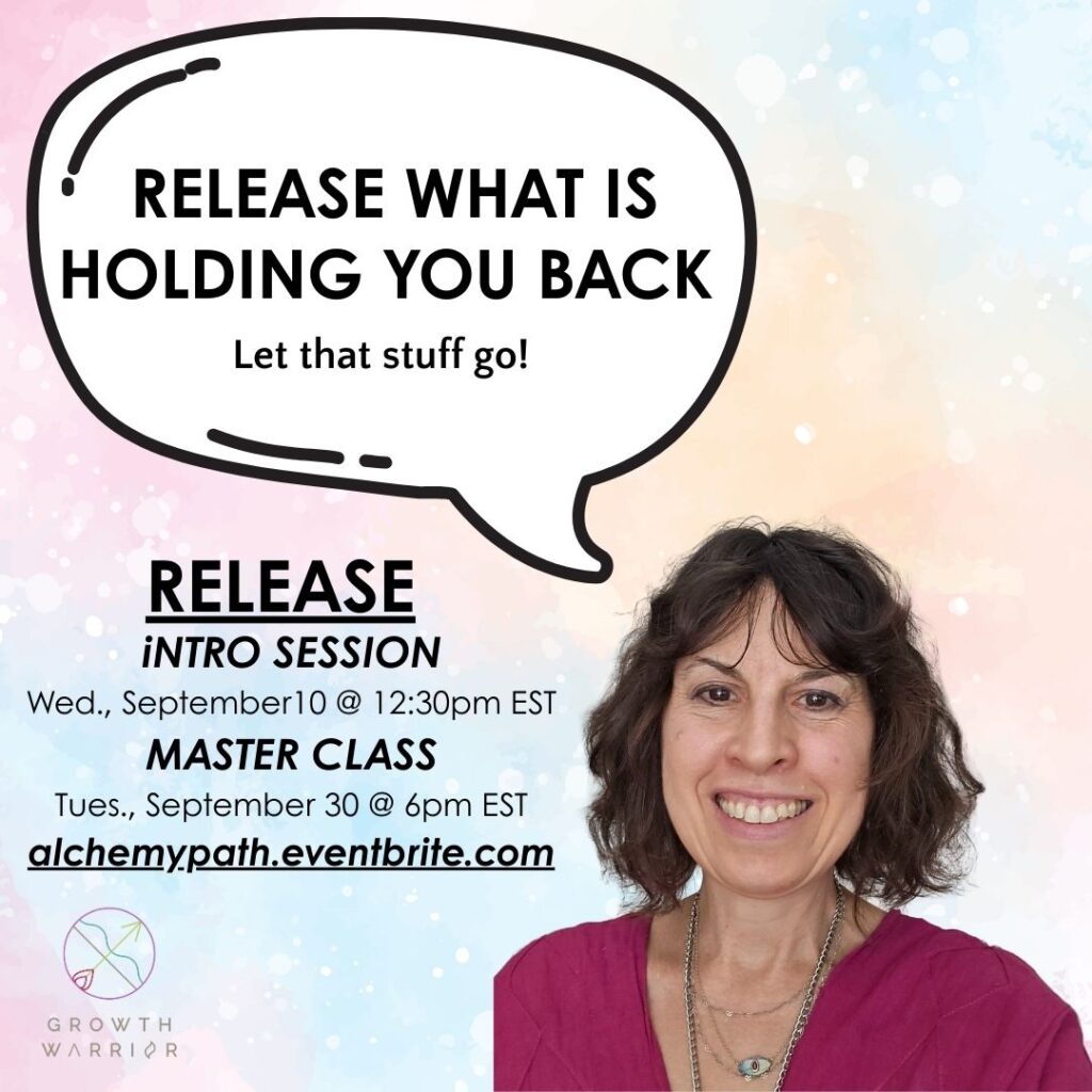 Release what is holding you back. Let that stuff go!